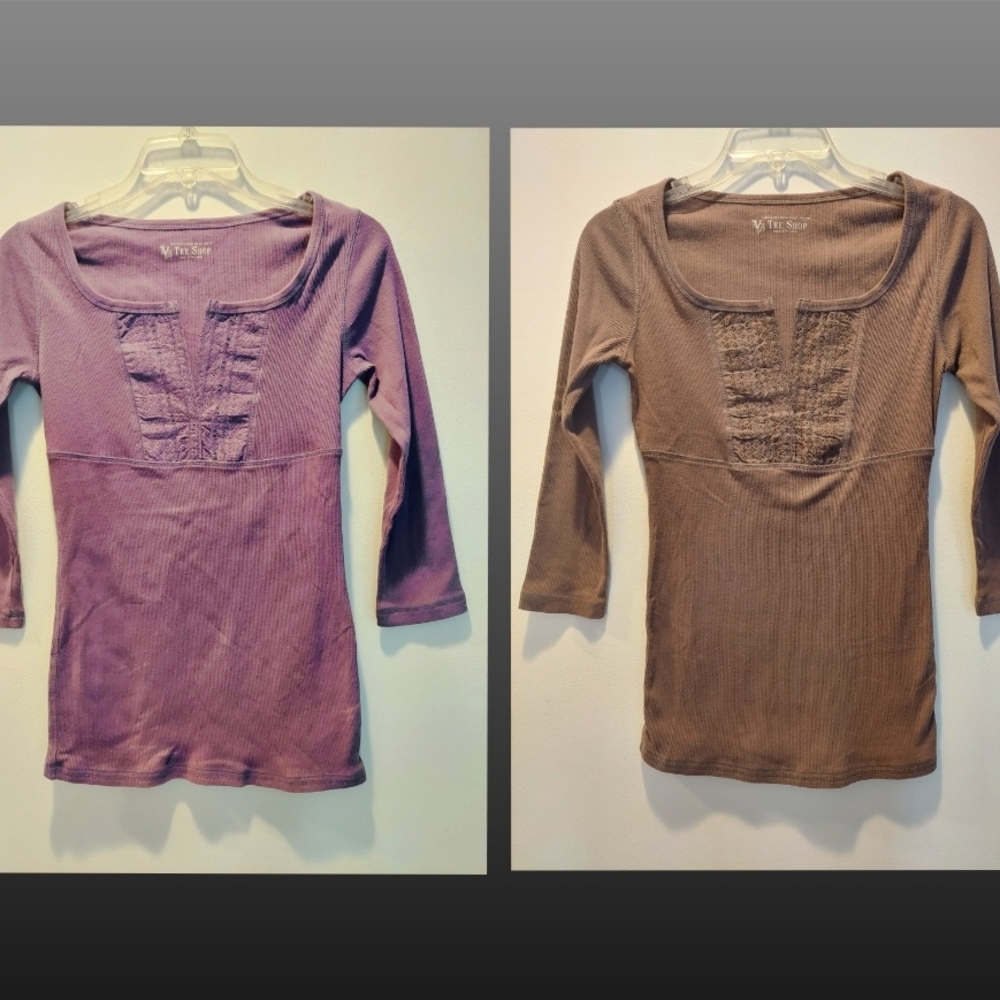 Two Victoria's Secret Tops ~ Purple & Taupe